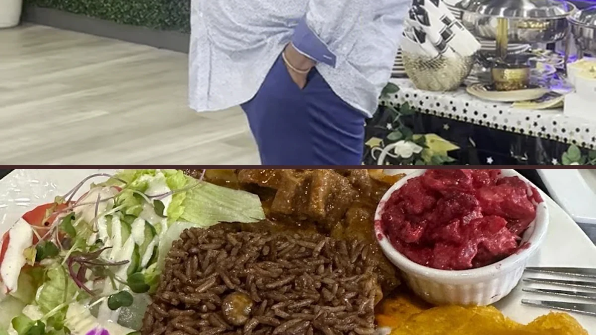 Colorful meal presentation inside Marabou